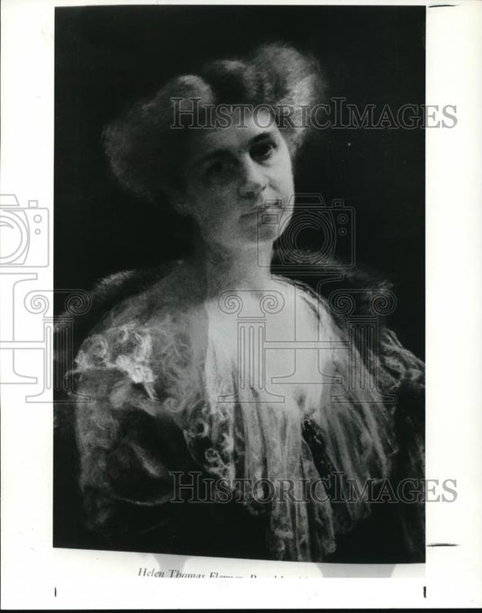 1984 Press Photo Helen Thomas Flexner pastel by Adele Herter - cva52806 - Historic Images