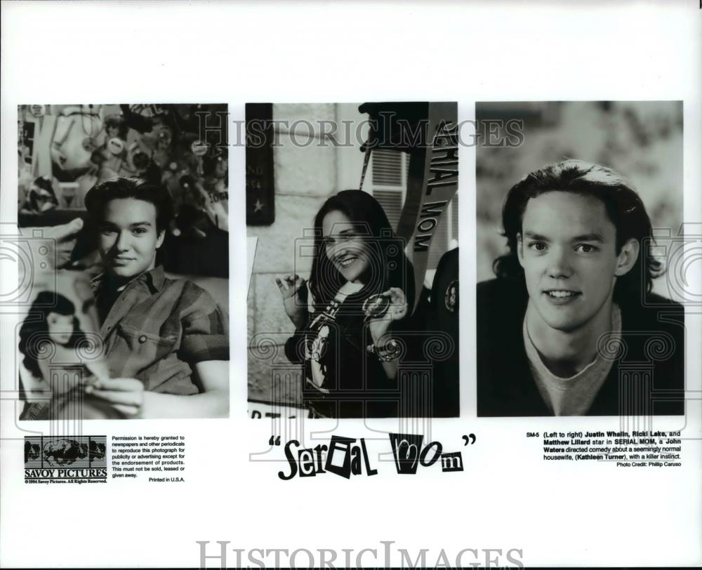 1995 Press Photo Justin Whalen Ricki Lake and Matthew Lillard star in Serial Mom - Historic Images