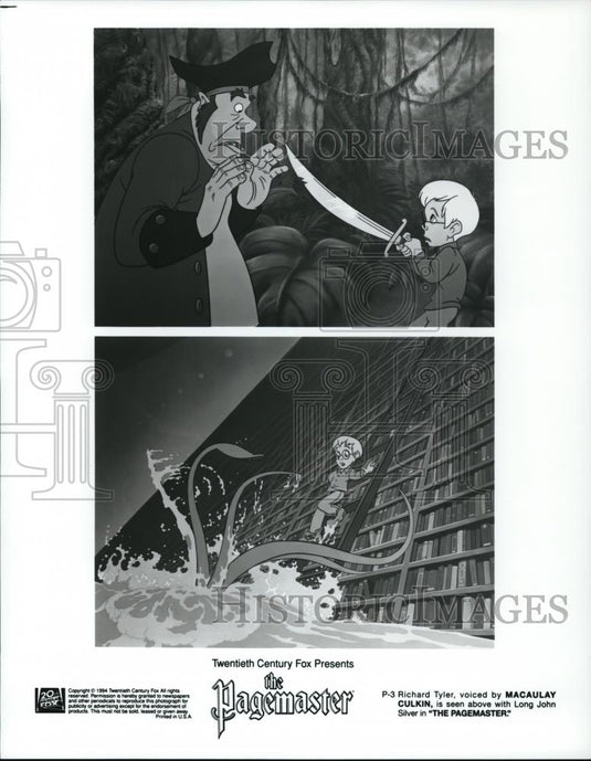 1995 Press Photo Scenes from animated cartoon movie The Pagemaster - cvp50434 - Historic Images