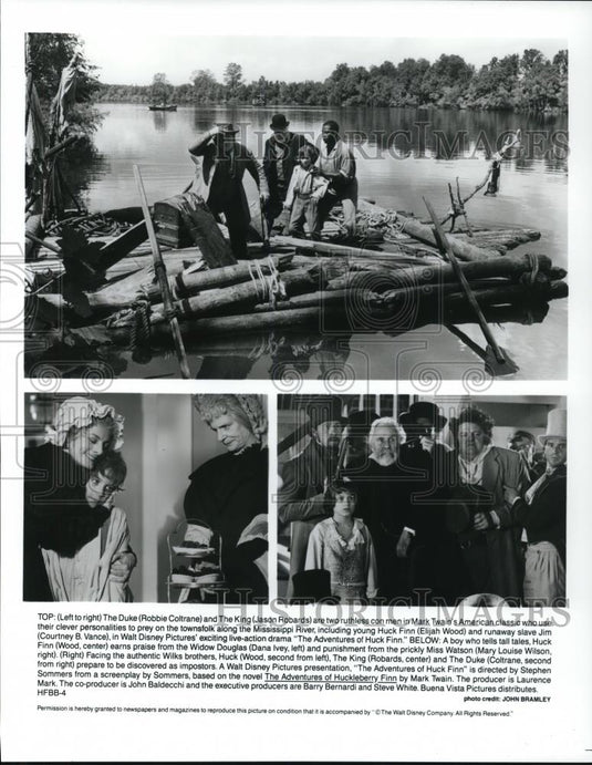 1994 Press Photo Robbie Coltrane "The Adventures of Huckleberry Finn" - Historic Images