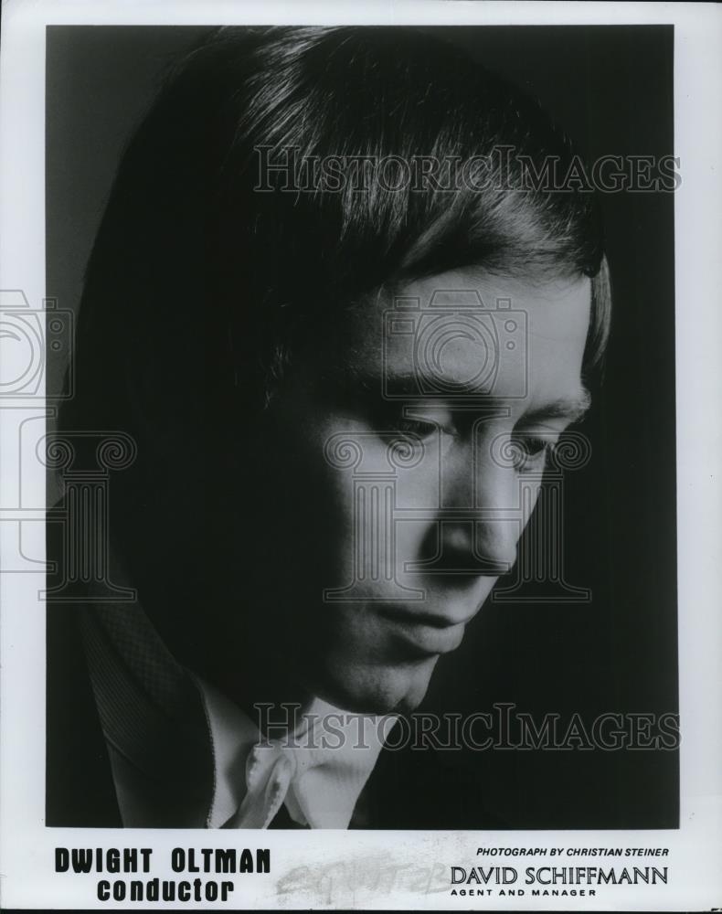 1984 Press Photo Dwight Oltman Conductor BW Symphony Orchestra - cvp50376 - Historic Images