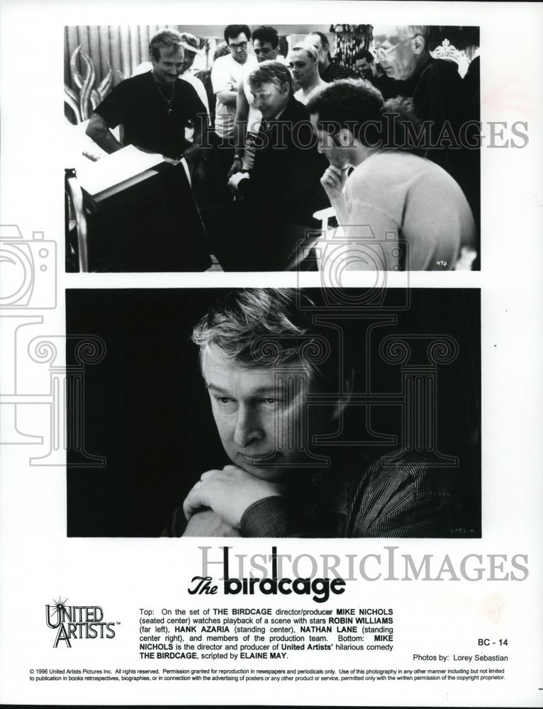 1996 Press Photo The Birdcage Nathan Lane Luca Tommassini Robin Williams Hank - Historic Images