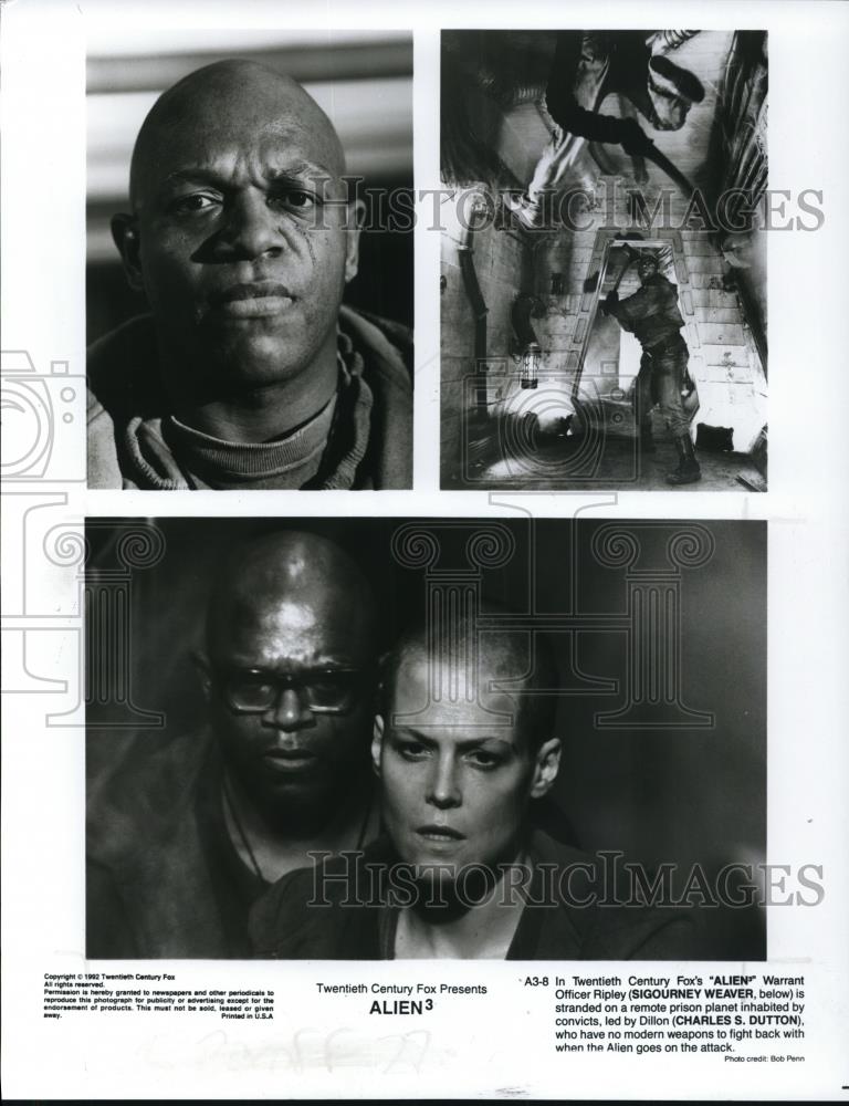 1992 Press Photo Sigourney Weaver and Charles Dutton star in Alien 3 - cvp44158 - Historic Images