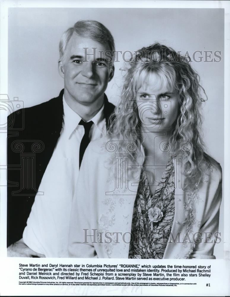1987 Press Photo Steve Mrtin &amp; Darryl Hannah in Roxanne - cvp44650 - Historic Images
