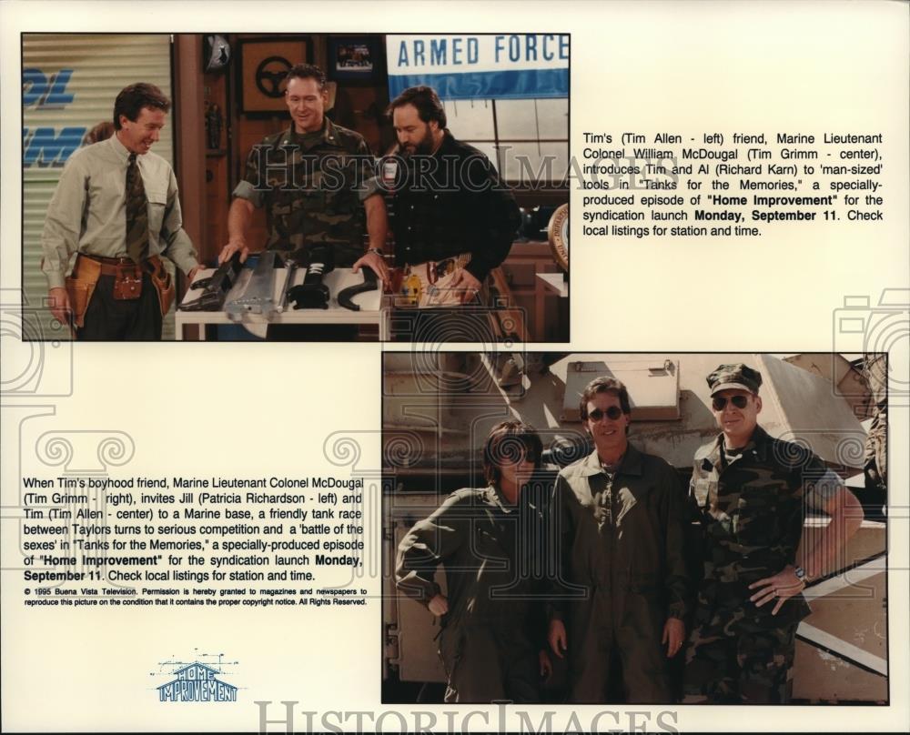 Press Photo Tim Allen Tim Grimm Richard Karn and Patricia Richardson - cvp57605 - Historic Images