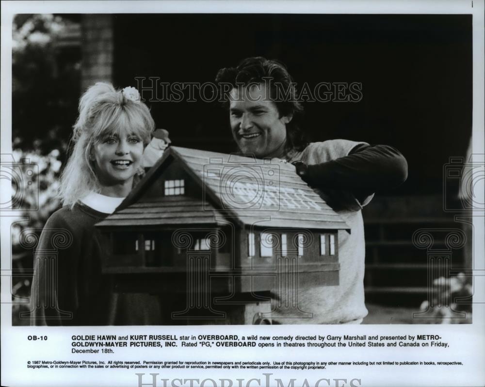 1988 Press Photo Goldie Hawn and Kurt Russell "Overboard" - cvp44812 - Historic Images