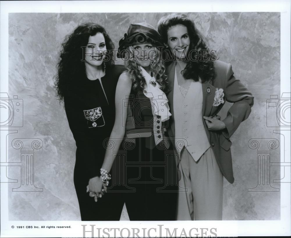 1991 Press Photo Fran Drescher, Twiggy Lawson in Princesses - cvp73175 - Historic Images