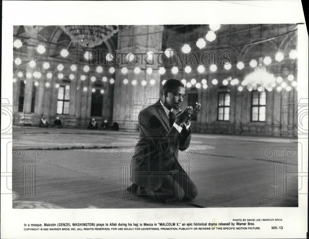 1995 Press Photo Denzel Washington in Malcolm X - cvp53618 - Historic Images