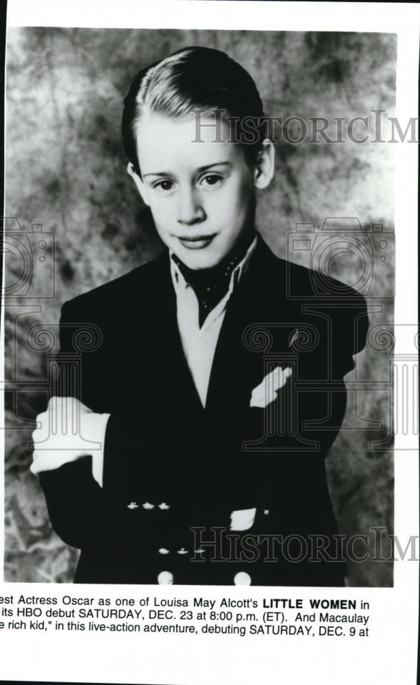 1996 Press Photo Macaulay Culkin stars in Richie Rich - cvp42139 - Historic Images