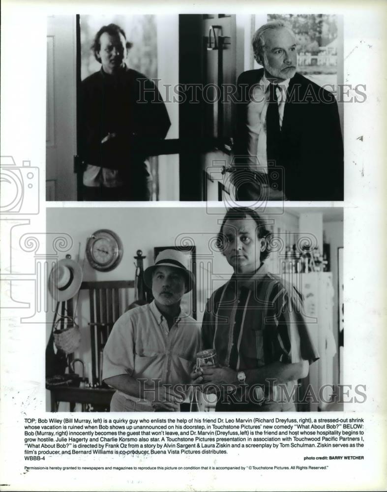 1991 Press Photo Bill Murray and Richard Drefuss star in What About Bob? - Historic Images