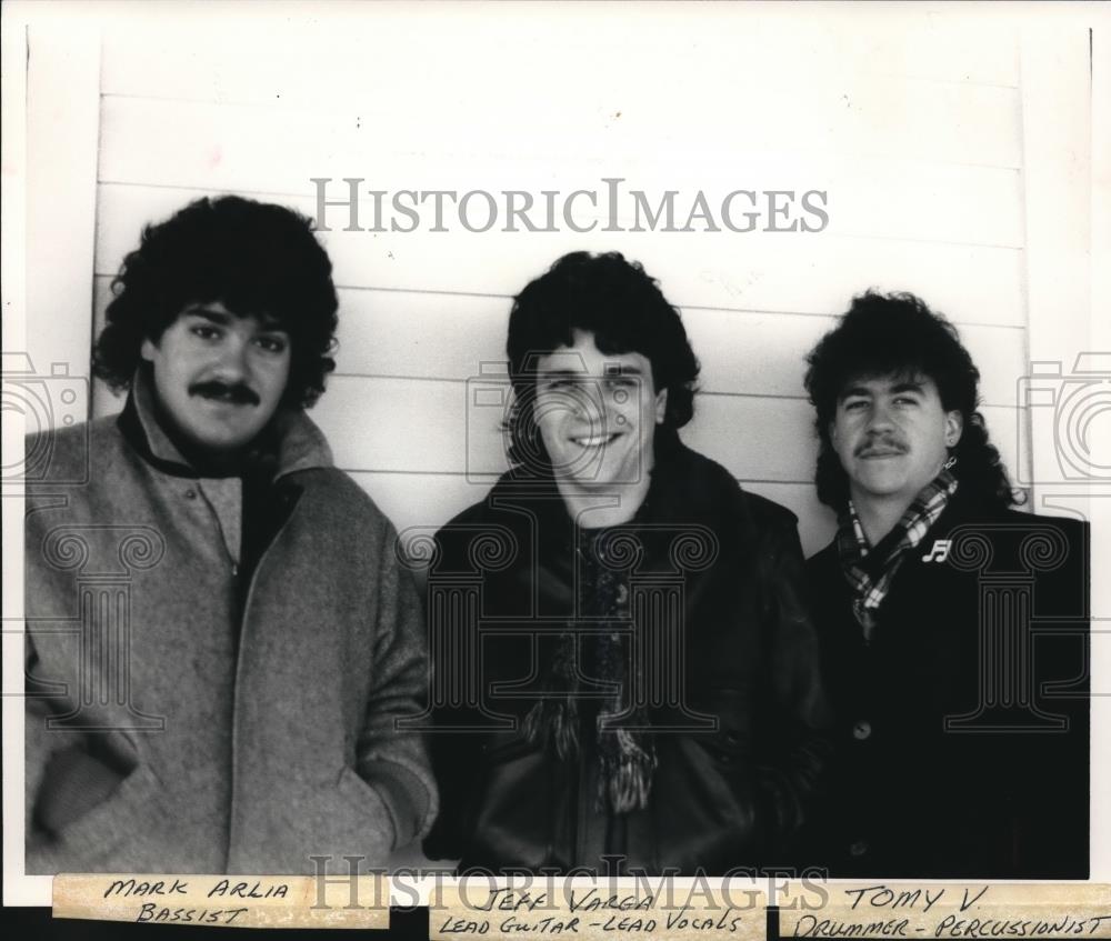 1985 Press Photo The Jeff Varga Band Mark Arlia Jeff Varga Tomy V - cvp56960 - Historic Images