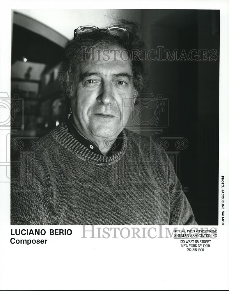 1996 Press Photo Luciano Berio Italian Composer and Conductor - cvp68688 - Historic Images