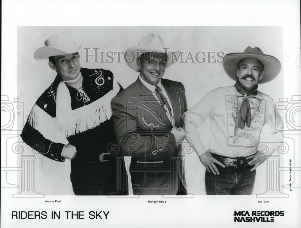 1990 Press Photo Douglas B. Green Paul Chrisman Fred LaBour Riders in the Sky - Historic Images