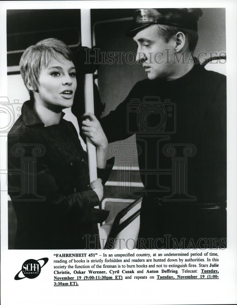 1997 Press Photo Julie Christie & Oskar Werner in Fahrenheit 451 - cvp50237 - Historic Images