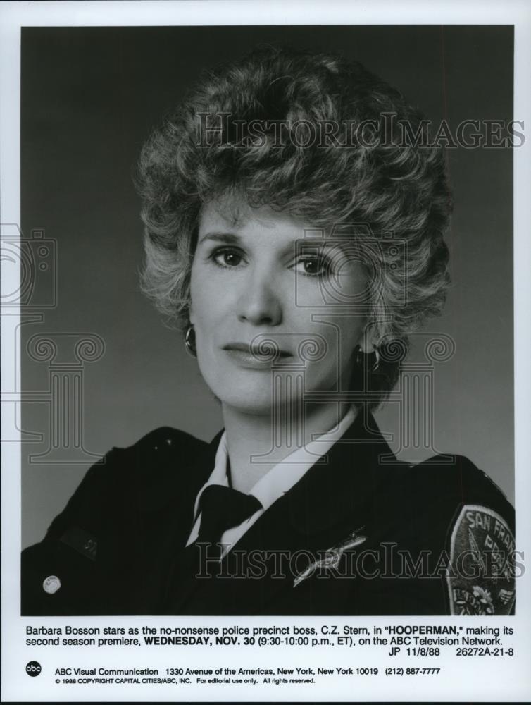 1988 Press Photo Barbara Bosson In Hooperman - cvp57946 - Historic Images