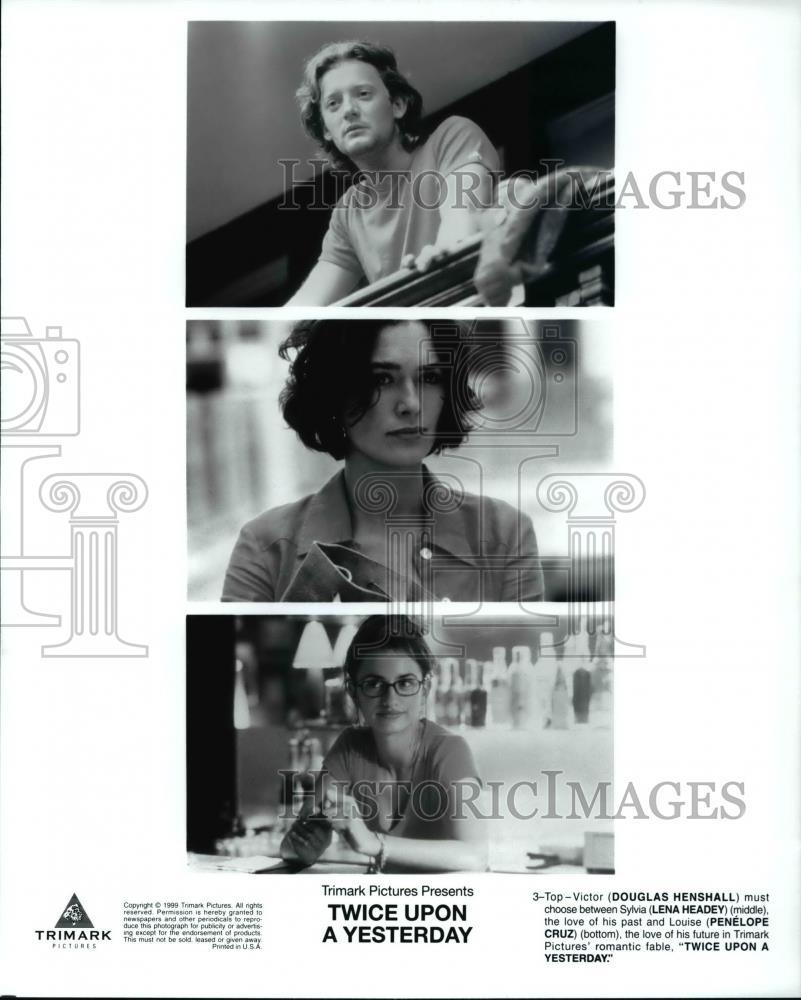 1999 Press Photo Douglas Henshall Lena Headey P. Cruz in Twice Upon a Yesterday - Historic Images