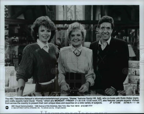 1988 Press Photo Sandy Hill Robb Weller Carol Duval HOME - cvp55514 ...