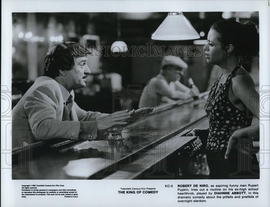 1986 Press Photo Robert DeNiro and Diahnne Abbot star in The King of Comedy - Historic Images