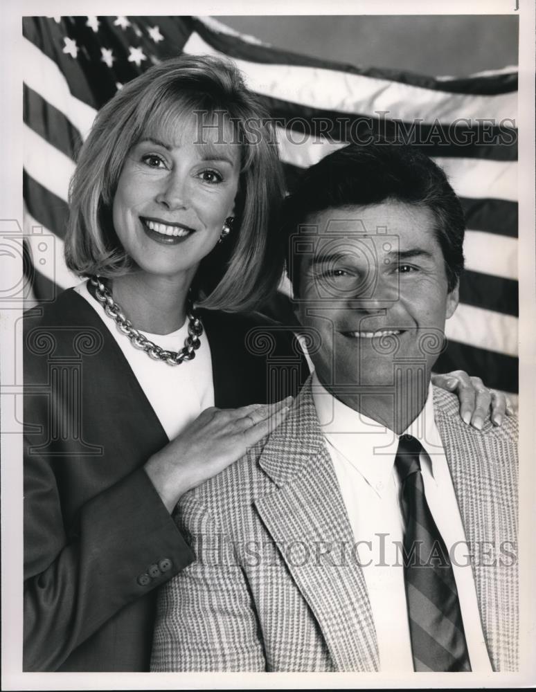 1991 Press Photo Sarah Purcell &amp; Fred Willard in Real People Reunion - cvp72140 - Historic Images