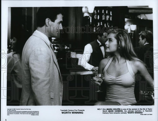 1989 Press Photo Maria Holvoe Mark Harmon in Worth Winning - cvp53625 - Historic Images