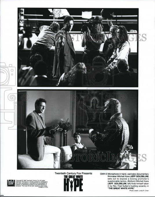 1996 Press Photo Jeff Goldblum stars as Mitchell Kane in The Great White Hype - Historic Images