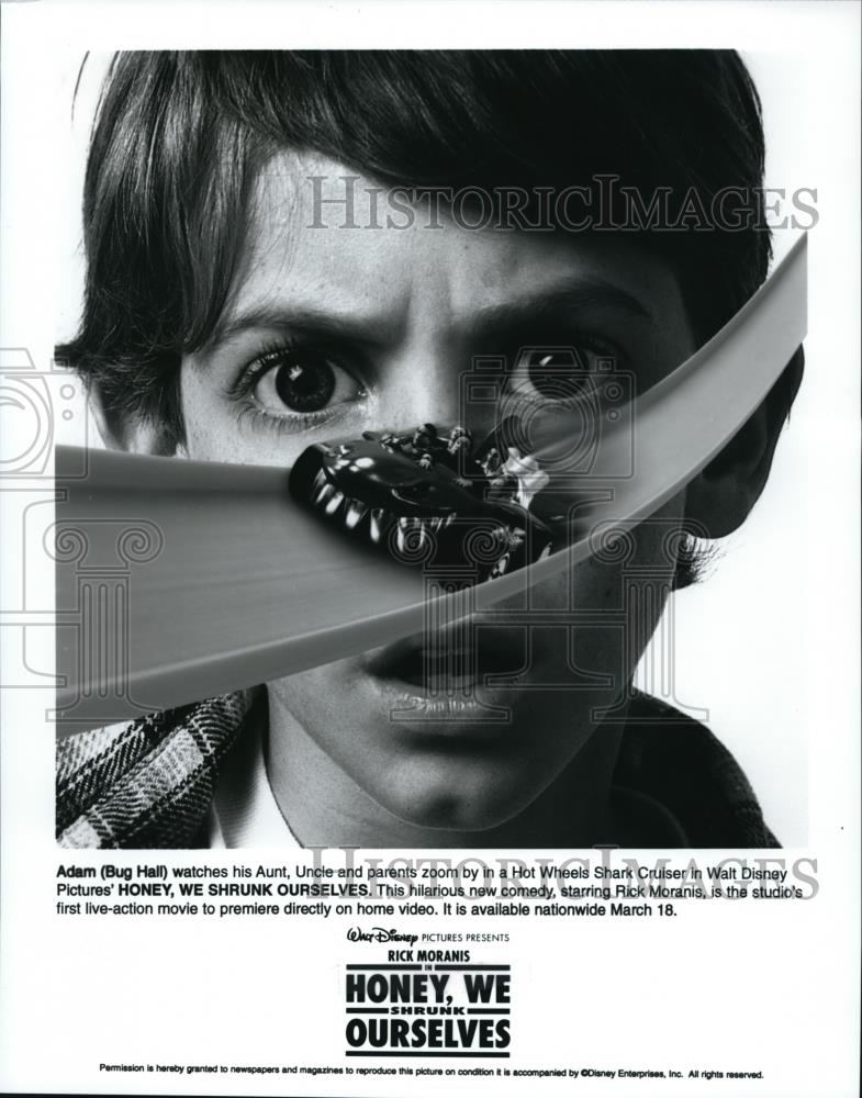 Undated Press Photo Bug Hall stars as Adam in Honey We Shrunk Ourselves - Historic Images
