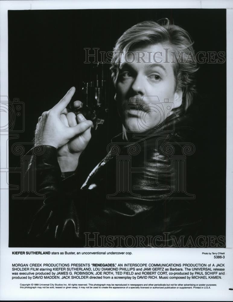 1990 Press Photo Keifer Sutherland in Renegades  - cvp57864 - Historic Images