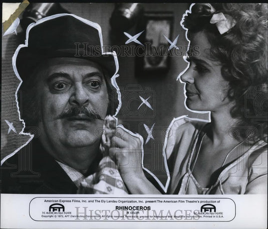 1974 Press Photo Karen Black Zero Mostel Rhinoceros - cvp46408 - Historic Images