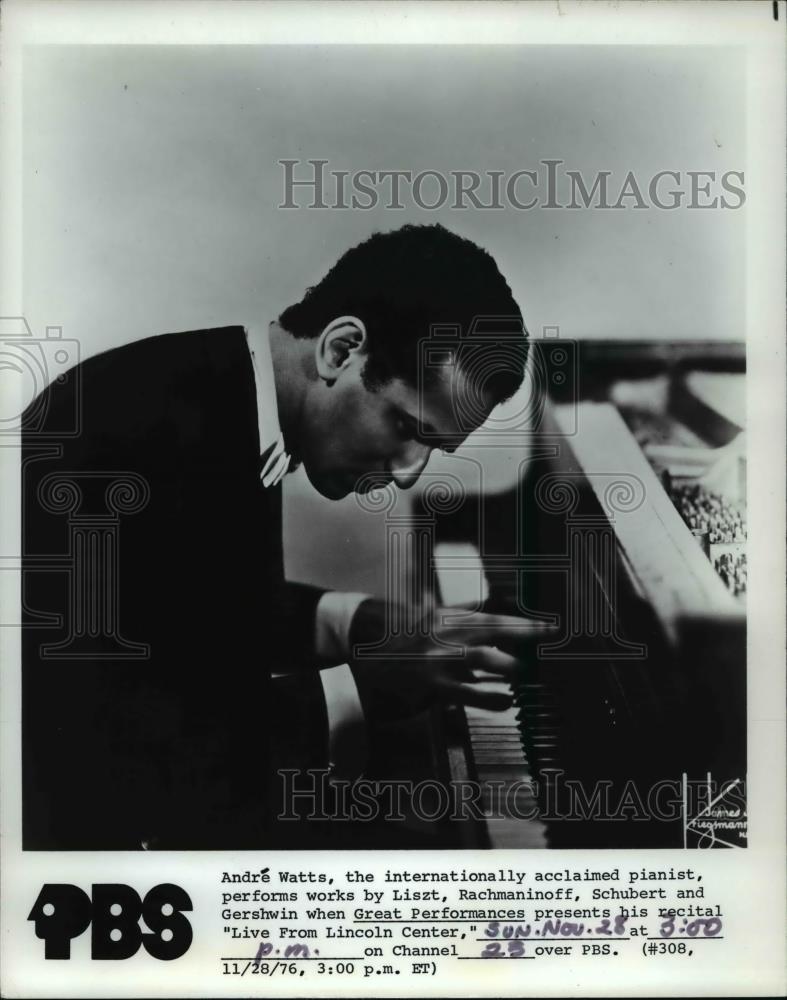 1976 Press Photo Andre Watts Live from Lincoln Center - cvp76149 - Historic Images