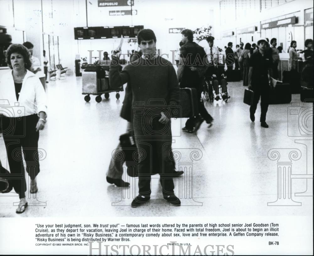 1986 Press Photo Tom Cruise as Joel Goodsen in a scene from Risky Business - Historic Images