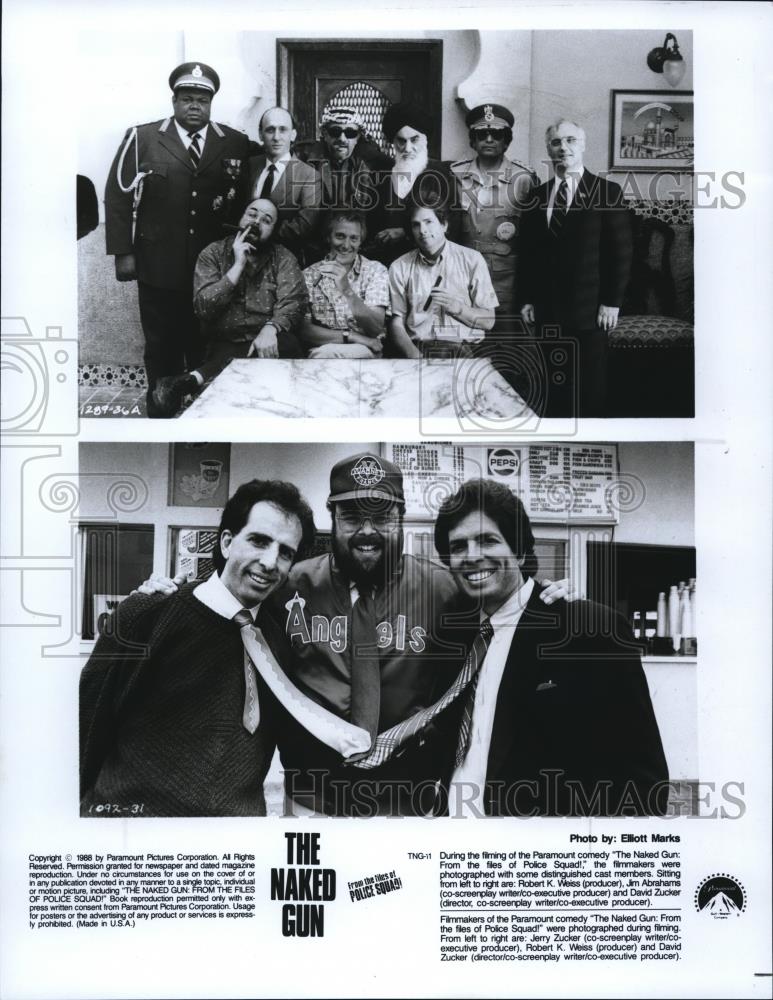 1988 Press Photo Robert Weiss Jim Abrahams David Zucker and Jerry Zucker - Historic Images
