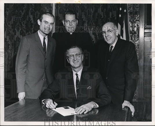 1966 Press Photo Ralph Lochar James Pender Joseph Raabe Edwin Sealy Insurance - Historic Images