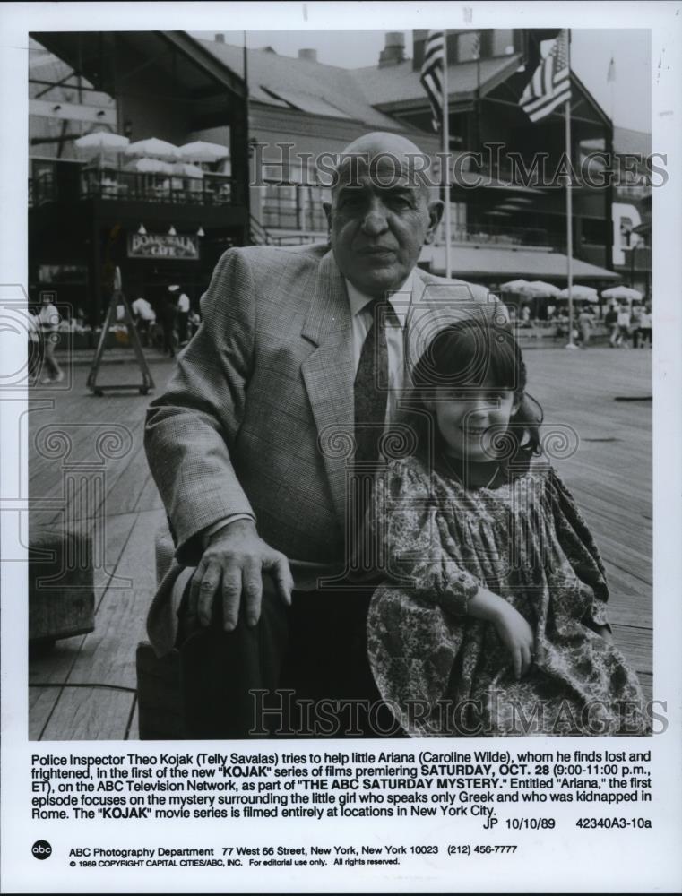 1989 Press Photo Telly Savalas and Caroline Wilde in Kojak - cvp51818 - Historic Images