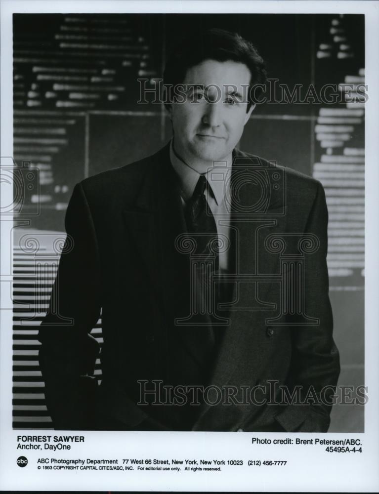 1993 Press Photo Forrest Sawyer Anchor of DayOne ABC News - cvp53893 - Historic Images