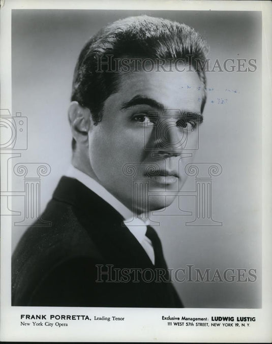1972 Press Photo Frank Porretta, Leading Tenor - cvp48110 - Historic Images