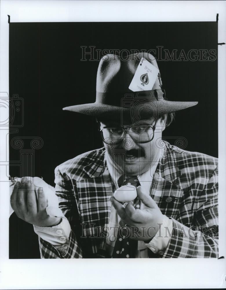 1990 Press Photo David Mark After Dark Comedy Roxy Bar & Grill Entertainer - Historic Images