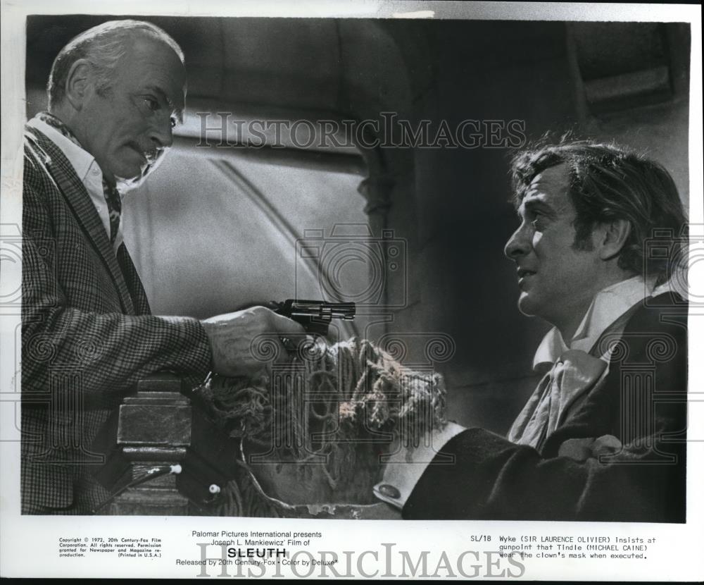 1972 Press Photo Laurence Olivier and Michael Cain in Sleuth - cvp42749 - Historic Images