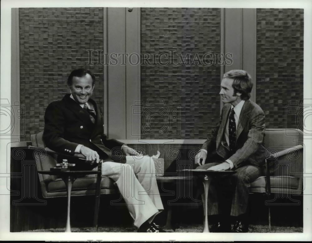1972 Press Photo Jack Paar & Dick Cavett in Jack paar Tonught - Historic Images