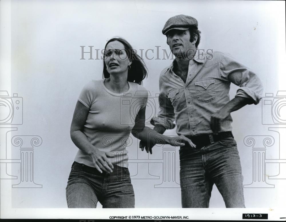 1973 Press Photo Sally Kellerman and James Caan in Slither - Historic Images