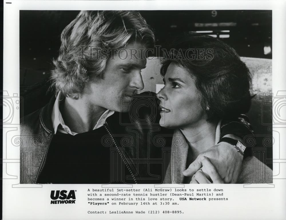 1979 Press Photo Ali McGraw &amp; Dean Paul Martin in Players - cvp41820 - Historic Images