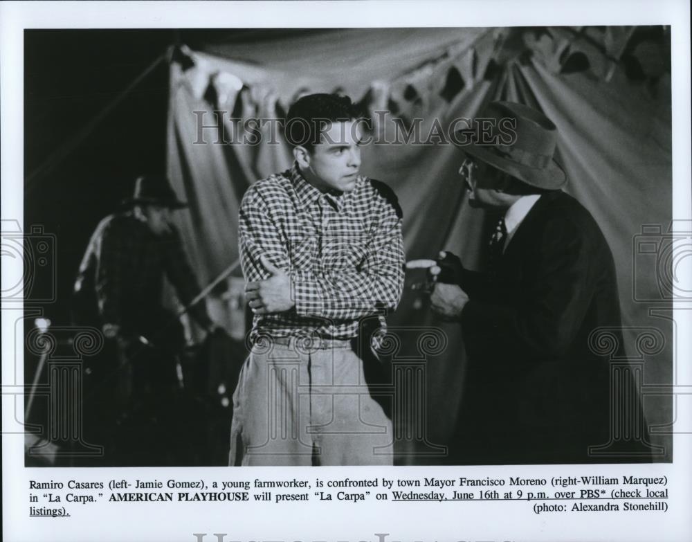 1979 Press Photo Jamie Gomez & William Marquez in La Carpa - Historic Images