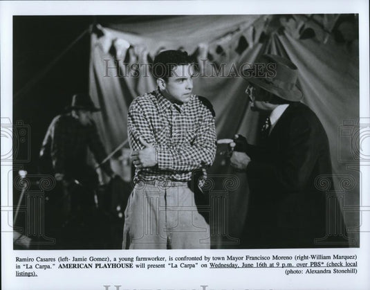 1979 Press Photo Jamie Gomez & William Marquez in La Carpa - Historic Images