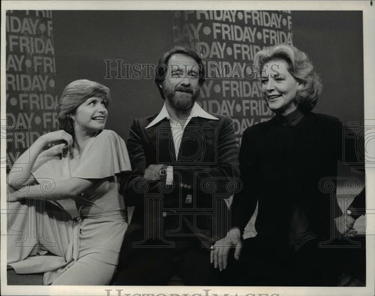 1978 Press Photo Bonnie Frankin Richard Crenna Lauren Bacall On The Air - Historic Images