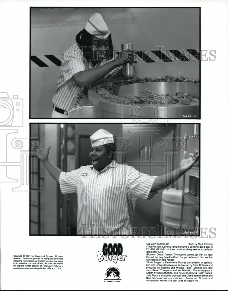 1997 Press Photo Kel Mitchell as Ed and Kenan Thompson as Dexter in Good Burger - Historic Images