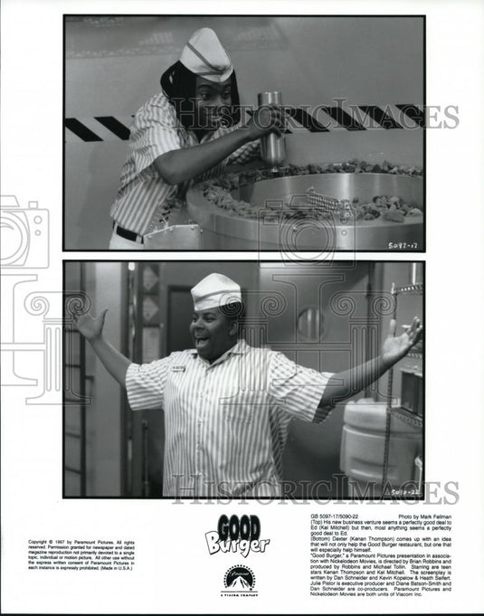 1997 Press Photo Kel Mitchell as Ed and Kenan Thompson as Dexter in Good Burger - Historic Images