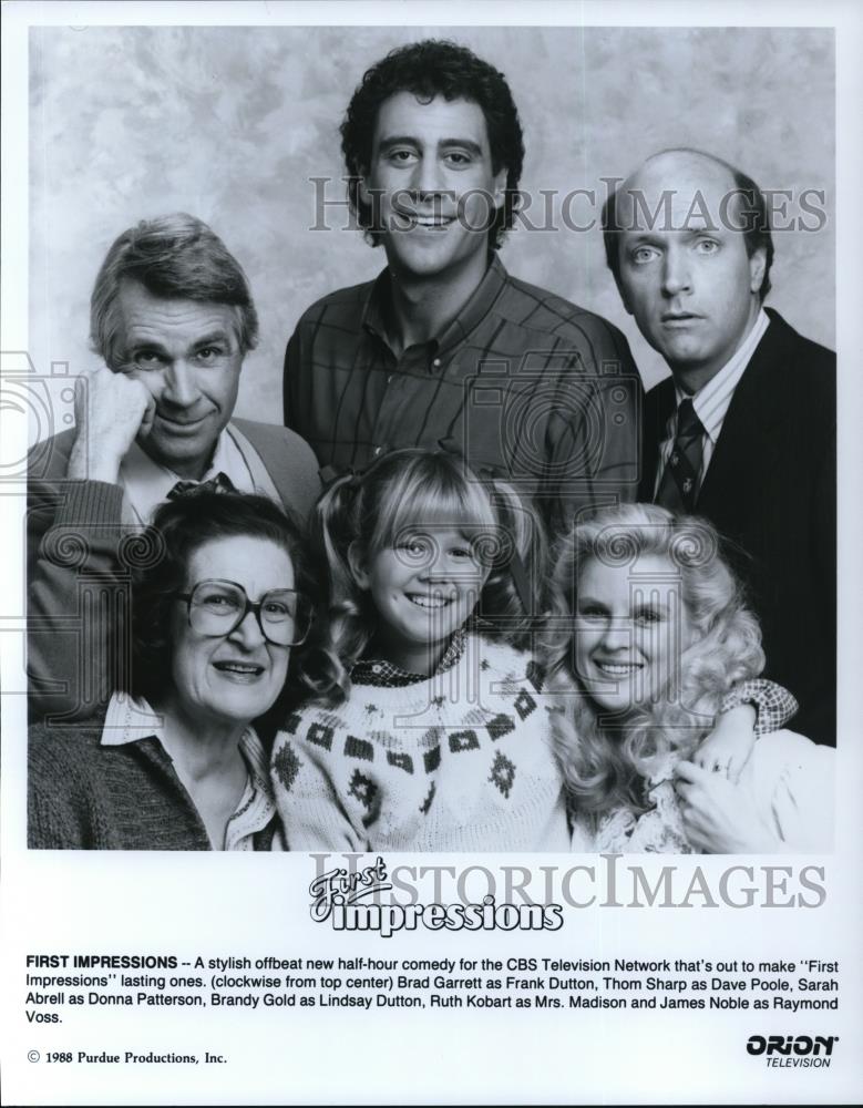 1988 Press Photo Brad Garrett Thom Sharp Sarah Abrell Brandy Gold Ruth Kobart - Historic Images