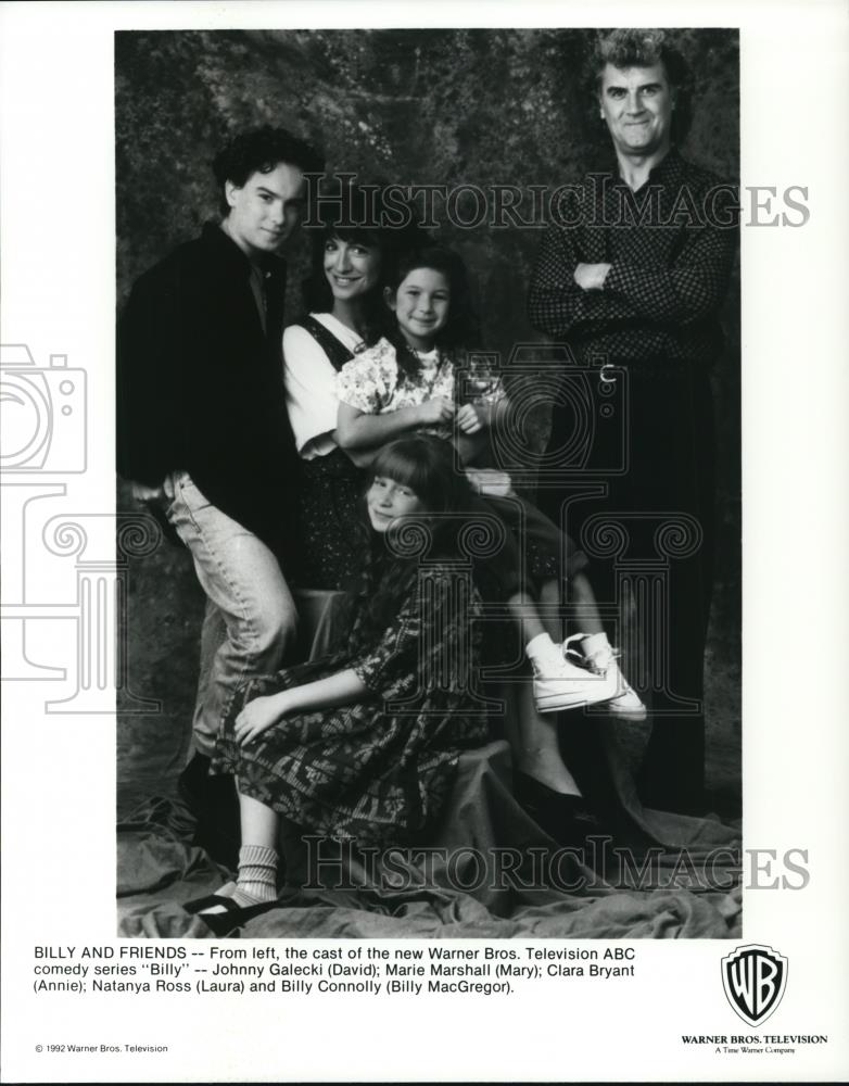 1992 Press Photo Billy Connolly Johnny Galecki Marie Marshall Natanya Ross Billy - Historic Images