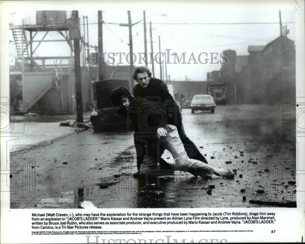 1991 Press Photo Matt Craven &amp; Tim Robbins in Jacob&#39;s Ladder - cvp75881 - Historic Images