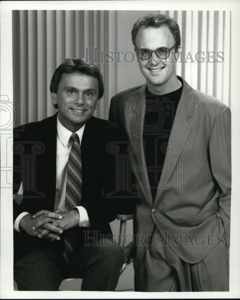 1989 Press Photo Pat Sajak Tom Scott The Pat Sajak Talk Show - cvp51401 - Historic Images