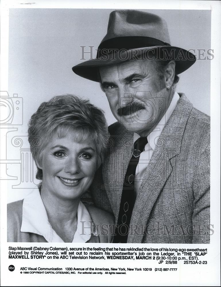 1988 Press Photo Dabney Coleman Shirley Jones The Slap Maxwel Story - cvp68998 - Historic Images